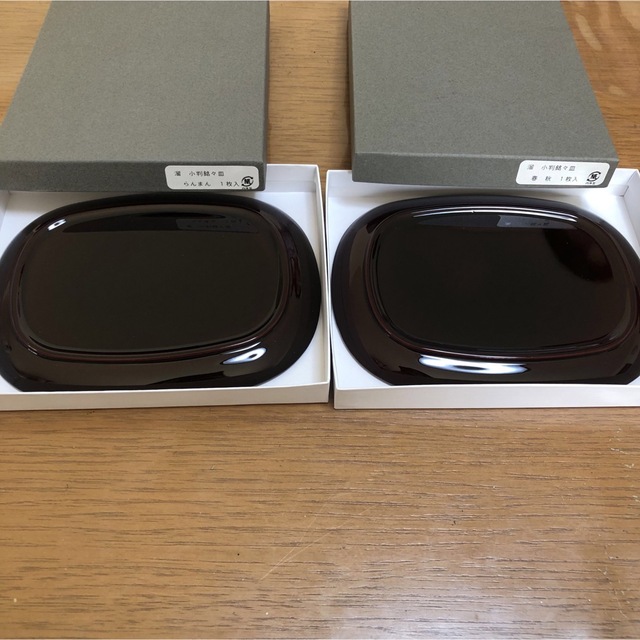 會津塗り　銘々皿2枚セット インテリア/住まい/日用品のキッチン/食器(食器)の商品写真