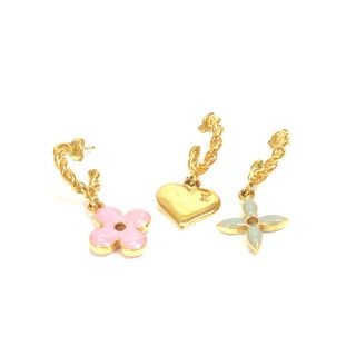 ルイヴィトン(LOUIS VUITTON)のルイヴィトン LOUIS VUITTON ブークルドレイユ スウィート モノグラム M65472 アクセサリー 3点セット ピアス メタル ゴールド(ピアス)