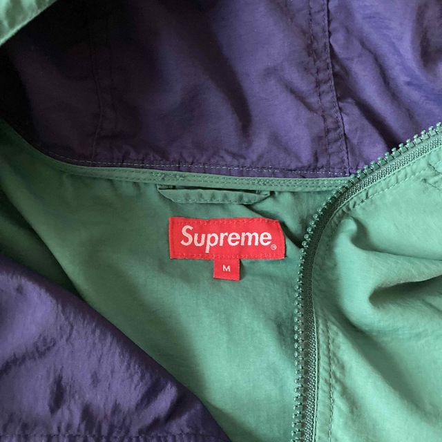 supreme 18ss split anorak ネイビー×グリーン