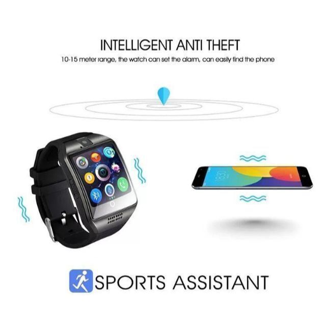 Q18　スマートウォッチ　人気　銀　Bluetooth　新発売　時計　話題 メンズの時計(腕時計(デジタル))の商品写真