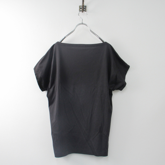 ISSEY MIYAKE イッセイミヤケ ストレッチドルマンカットソー M/ブラック Tシャツ ボートネック スリット【2400013264570】