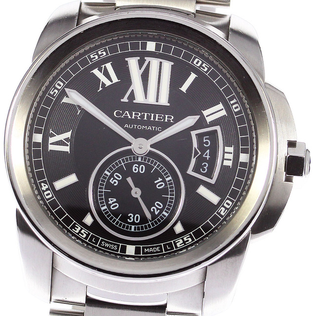 カルティエ CARTIER W7100016 カリブル ドゥ カルティエ デイト 自動巻き メンズ _743212