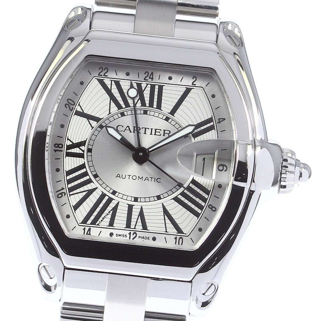 カルティエ CARTIER W62032X6 ロードスター デイト GMT 自動巻き メンズ _743219