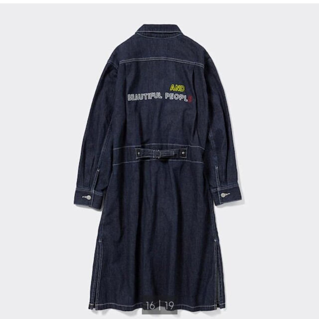 GU(ジーユー)のデニムショップコート レディースのジャケット/アウター(ロングコート)の商品写真