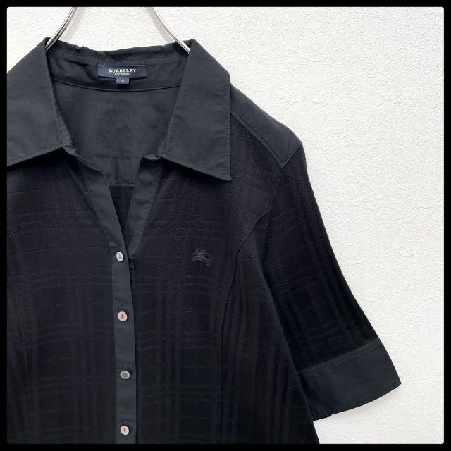 ♦︎美品♦︎ バーバリーロンドン　七分袖　ブラックシャツ