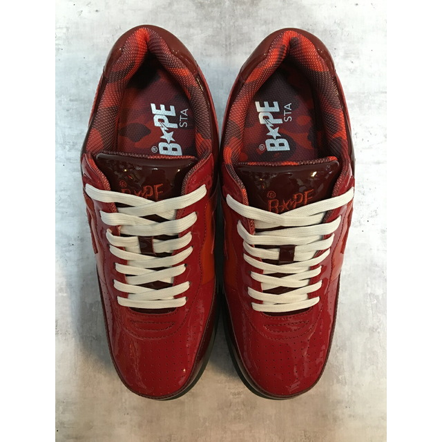 A BATHING APE ROAD STA RED CAMO アベイシングエイプ ロードスタ レッドカモ 30cm M191003【004】【岩】