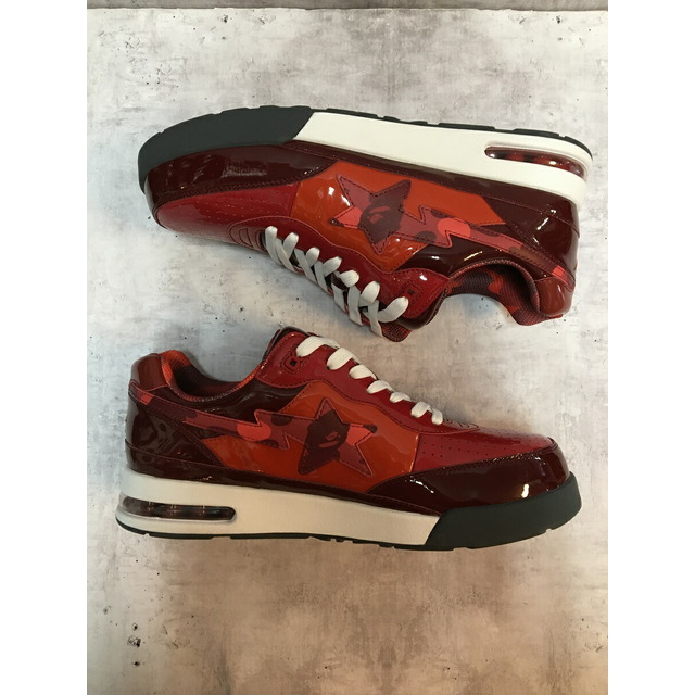A BATHING APE ROAD STA RED CAMO アベイシングエイプ ロードスタ レッドカモ 30cm M191003【004】【岩】 5