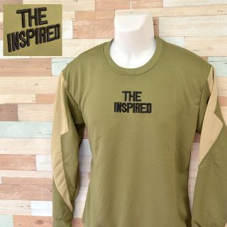 【THE INSPIREO】 美品 ベージュ カーキ 長袖スウェット トレーナー(スウェット)