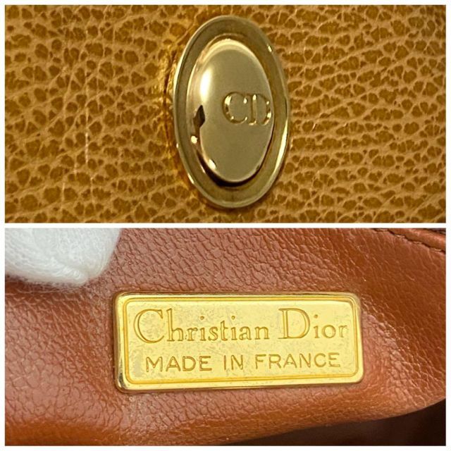 Christian Dior ディオール ハンドバッグ キャメル レザー