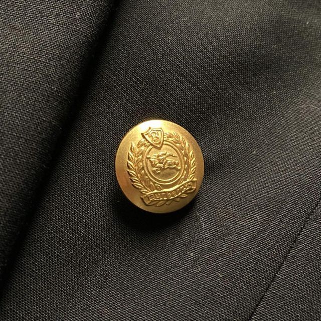 美品 最高級ライン バーバリープローサム ダブルブレスト 紺ブレザー 金ボタン