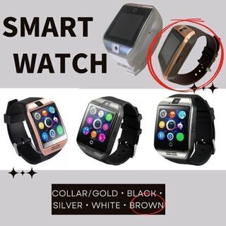 Q18　スマートウォッチ　人気　桃茶　Bluetooth　新発売　時計　話題(腕時計(デジタル))