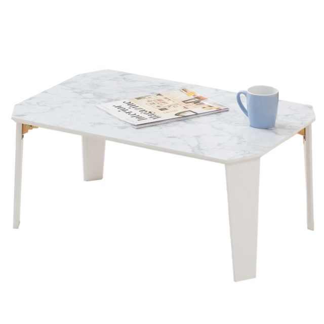 [ドウシシャ] ローテーブル 折りたたみテーブル センターテーブル ホワイト 幅