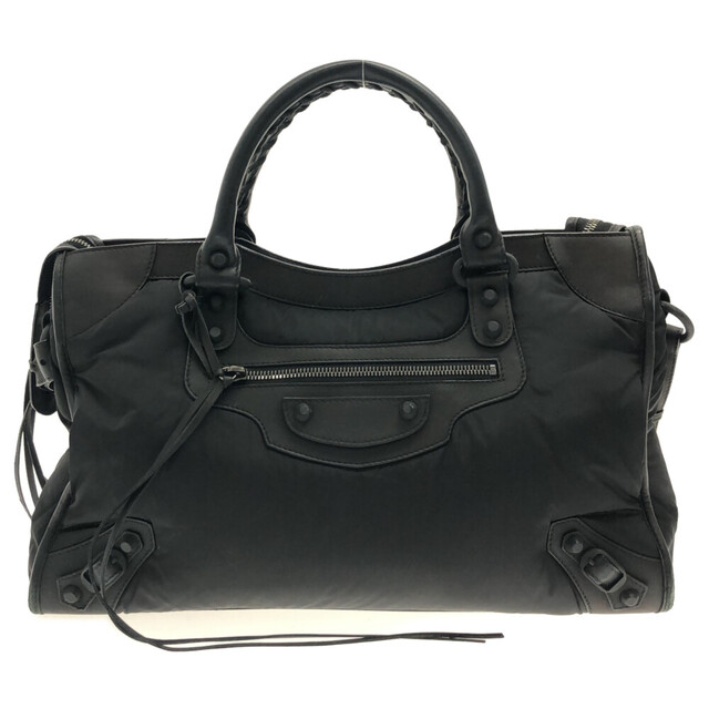 BALENCIAGA バレンシアガ THE CITY NYLON/LEATHER BLACK 115748 1000 G