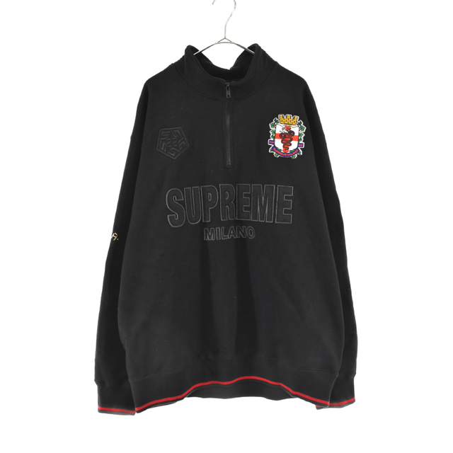 SUPREME シュプリーム 22AW Milano Half Zip Pullover ミラノハーフジップスウェットトレーナー ブラック