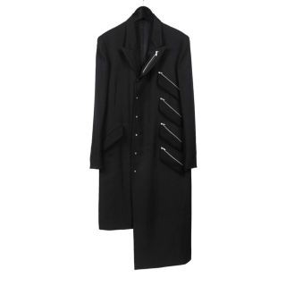 ヨウジヤマモト(Yohji Yamamoto)のyohji yamamoto フラップポケット ジャケット(チェスターコート)