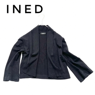 イネド(INED)の美品✨INED ボレロ カーディガン 黒 9号 羽織物 ワンピース ノースリーブ(ボレロ)