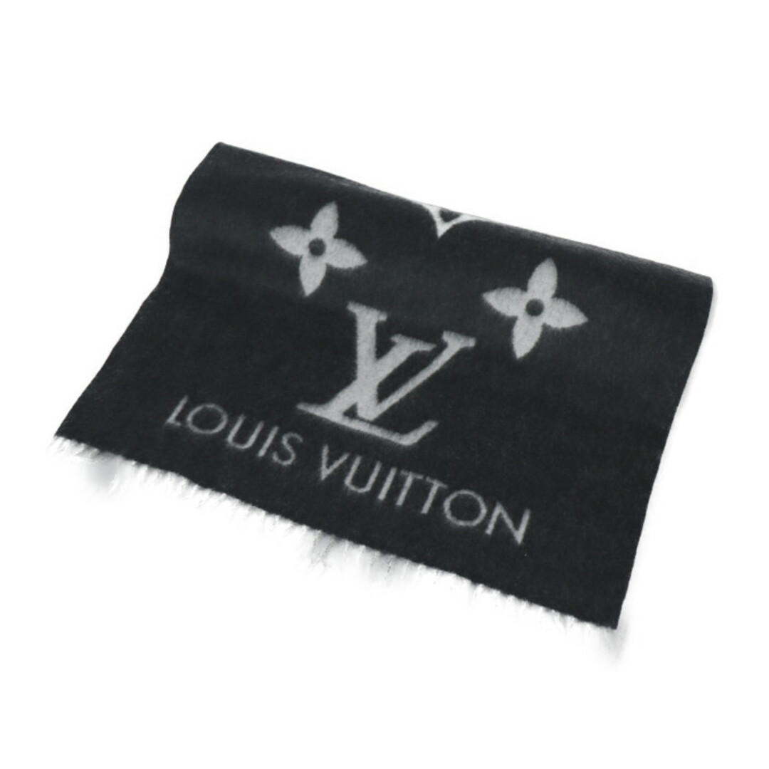 LOUIS VUITTON ルイ ヴィトン  モノグラム エシャルプ レイキャビック グラディエント  マフラー M76336   カシミヤ100％ グレー系   フリンジ ビトン 【本物保証】