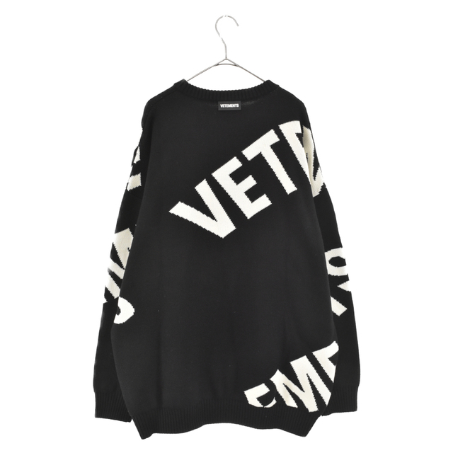 VETEMENTS ヴェトモン 22SS ビッグロゴオーバーサイズニット UE52KN400B ブラック