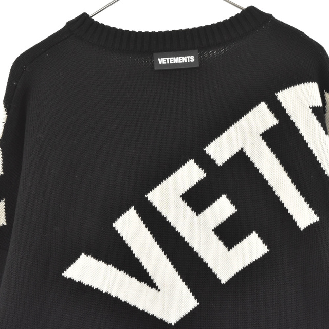 VETEMENTS ヴェトモン 22SS ビッグロゴオーバーサイズニット UE52KN400B ブラック