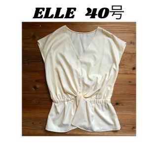 エル(ELLE)のELLE 爽やかトップス レモンイエロー　40(シャツ/ブラウス(半袖/袖なし))