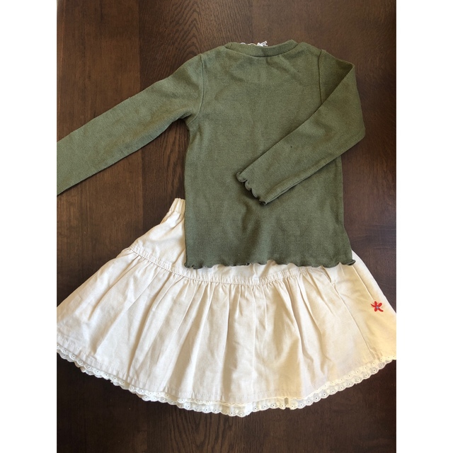 apres les cours(アプレレクール)の（新品）　アプレレ　トップス　スカート  90 セット キッズ/ベビー/マタニティのキッズ服女の子用(90cm~)(Tシャツ/カットソー)の商品写真