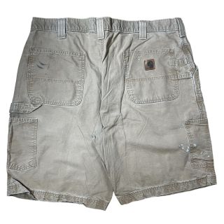 カーハート(carhartt)のカーハート　メキシコ製　短パン　コットン100% 革パッチ　ビッグサイズ(ショートパンツ)