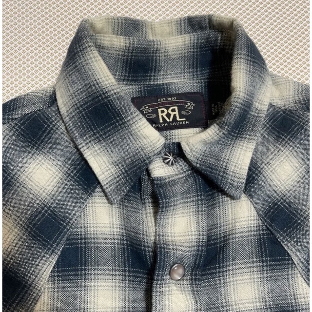 RRL(ダブルアールエル)のRRL オンブレチェック コットンシャツ　Sサイズ　希少 メンズのトップス(シャツ)の商品写真