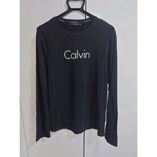 カルバンクライン(Calvin Klein)のCalvin klein Jeans　長袖ロングTシャツ　XL　ブラック(Tシャツ/カットソー(七分/長袖))