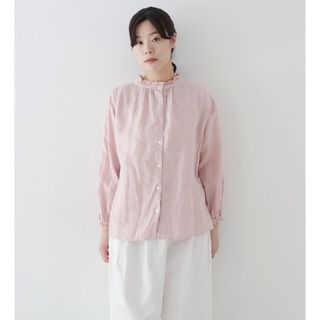 ネストローブ(nest Robe)のバラ染めスタンドフリルブラウス♡ネストローブ(シャツ/ブラウス(長袖/七分))