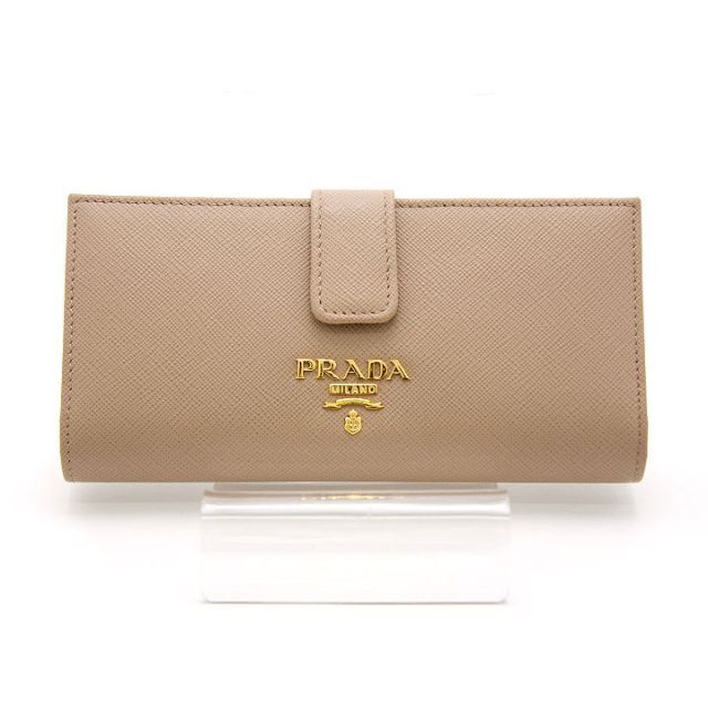 PRADA 長財布 ベージュ ピンクベージュ