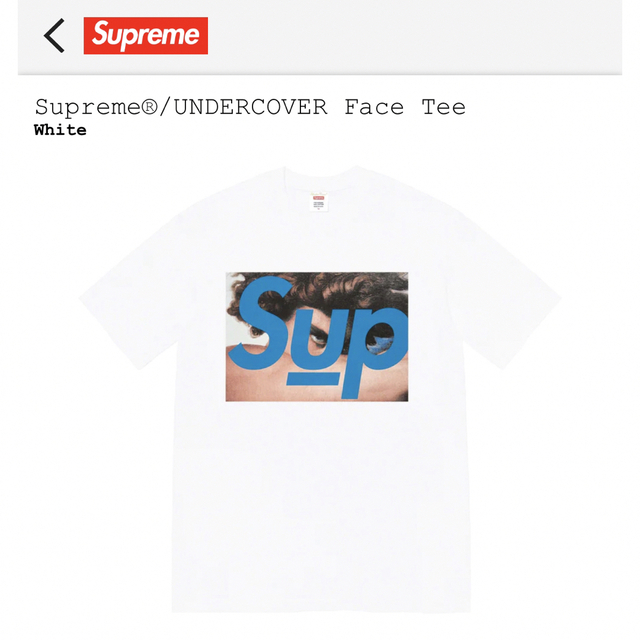 Supreme UNDERCOVER Face Tee White L - Tシャツ/カットソー(半袖/袖なし)