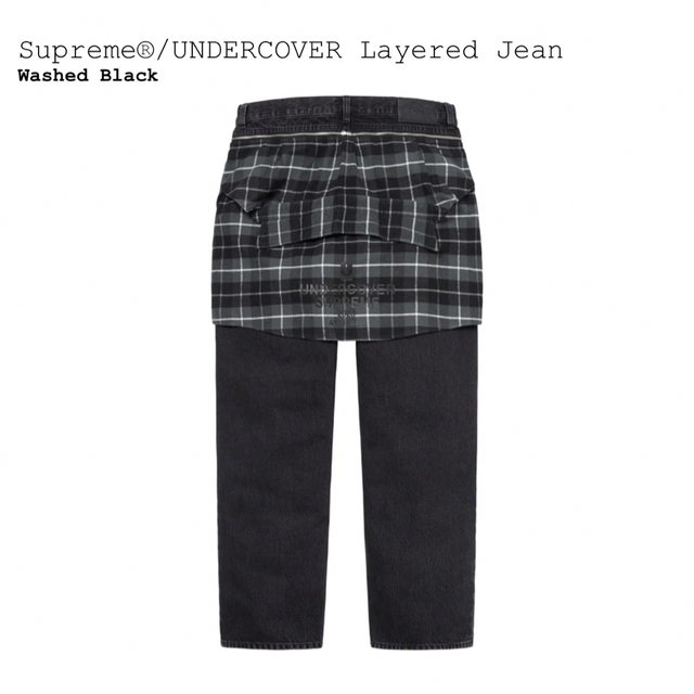 Supreme / Undercover Layered Jean 黒 30パンツ