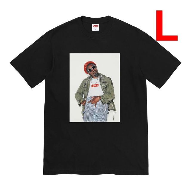 Supreme - Supreme Andre 3000 Tee ブラック Lサイズ
