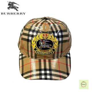 バーバリー(BURBERRY)のバーバリー ベースボール キャップ 帽子 ロゴ 刺繍ヴィンテージ チェック(キャップ)