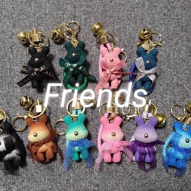 うさぎ キーホルダー プレゼント お揃い グラデーション 青 お祝い