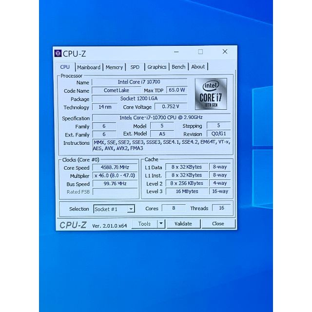 INTEL CPU i7-10700 ＋ マザーボード ＋ メモリーのセット