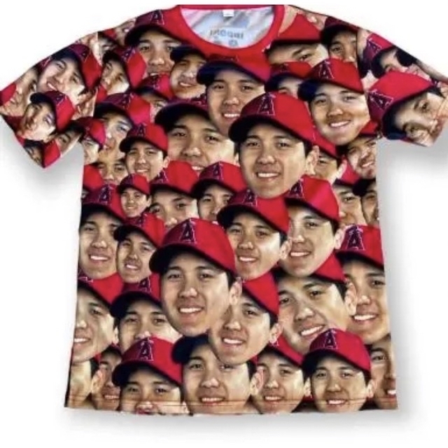 大谷翔平 Tシャツ 顔だらけ 新品未使用 ユニフォーム ☆正規品☆ 国内