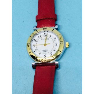 タイメックス(TIMEX)のS02）USA(*'▽')TIMEX・CARRLAGE電池交換済みS&Gレディス(腕時計)