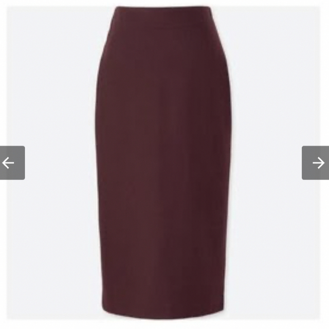 UNIQLO(ユニクロ)の⭐️新品⭐️ユニクロ　ポンチペンシルスカート　Ｓ　ワインレッド レディースのスカート(ロングスカート)の商品写真