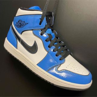 ナイキ(NIKE)のNIKE AIR JORDAN 1 MID SE SIGNAL BLUE(スニーカー)