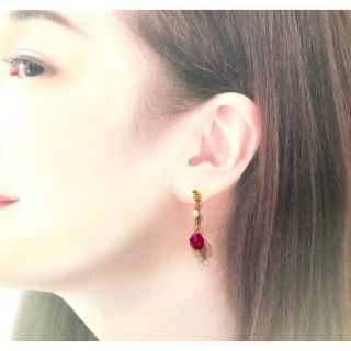 «193»   天然石カルセドニー*耳飾り(ピアス)