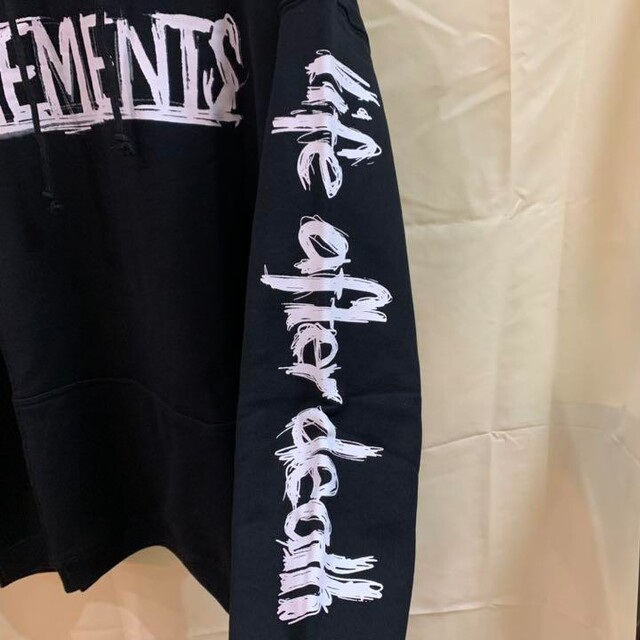 新品 タグ付き VETEMENTS ビッグロゴ オーバーサイズ パーカー S