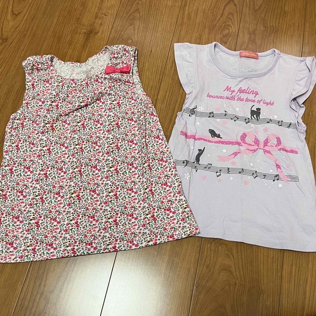 キッズ　女の子　Tシャツ　中古品 キッズ/ベビー/マタニティのキッズ服女の子用(90cm~)(Tシャツ/カットソー)の商品写真