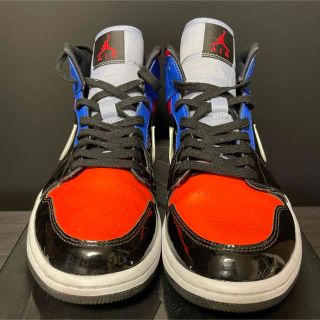 aj6NIKE AIR JORDAN 1 MID SE PATENT BLENDマルチ