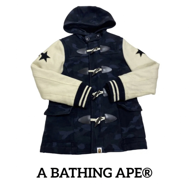 A BATHING APE - A BATHING APE ダッフルコートの通販 by tattoomama.shop｜アベイシングエイプならラクマ