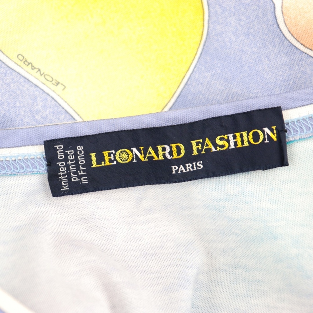 極美品✨ レオナール LEONARD ロングワンピース 花柄 ベルト付 Lサイズ