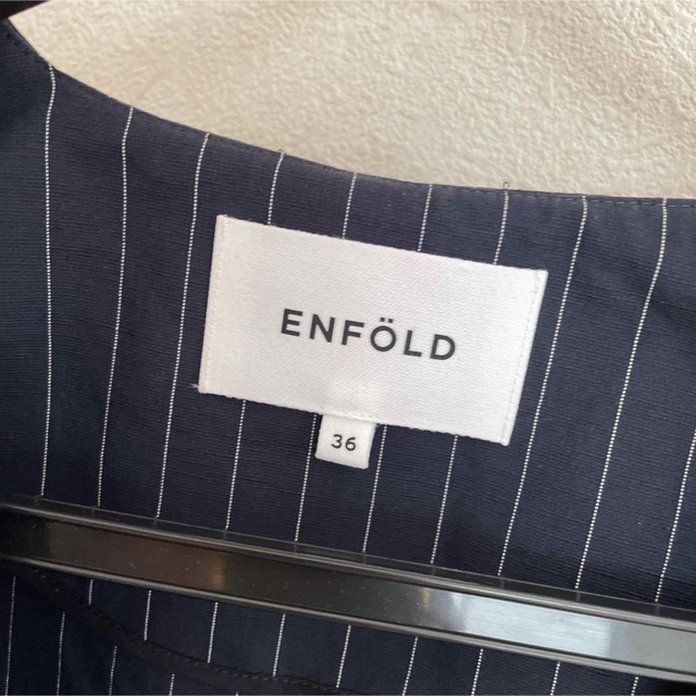 ENFOLD(エンフォルド)のエンフォルド　ノーカラー　コート レディースのジャケット/アウター(ノーカラージャケット)の商品写真