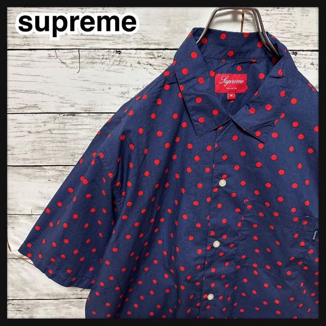 美品Supreme 電動ドリル総柄ワークシャツ S シュプリーム オレンジ