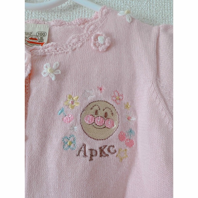 アンパンマン(アンパンマン)のアンパンマン　半袖カーディガン キッズ/ベビー/マタニティのキッズ服女の子用(90cm~)(カーディガン)の商品写真