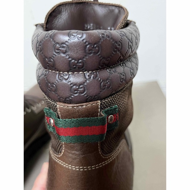 Gucci(グッチ)の【新品・正規店購入】グッチ　GUCCI レザーコンビブーツ メンズの靴/シューズ(ブーツ)の商品写真